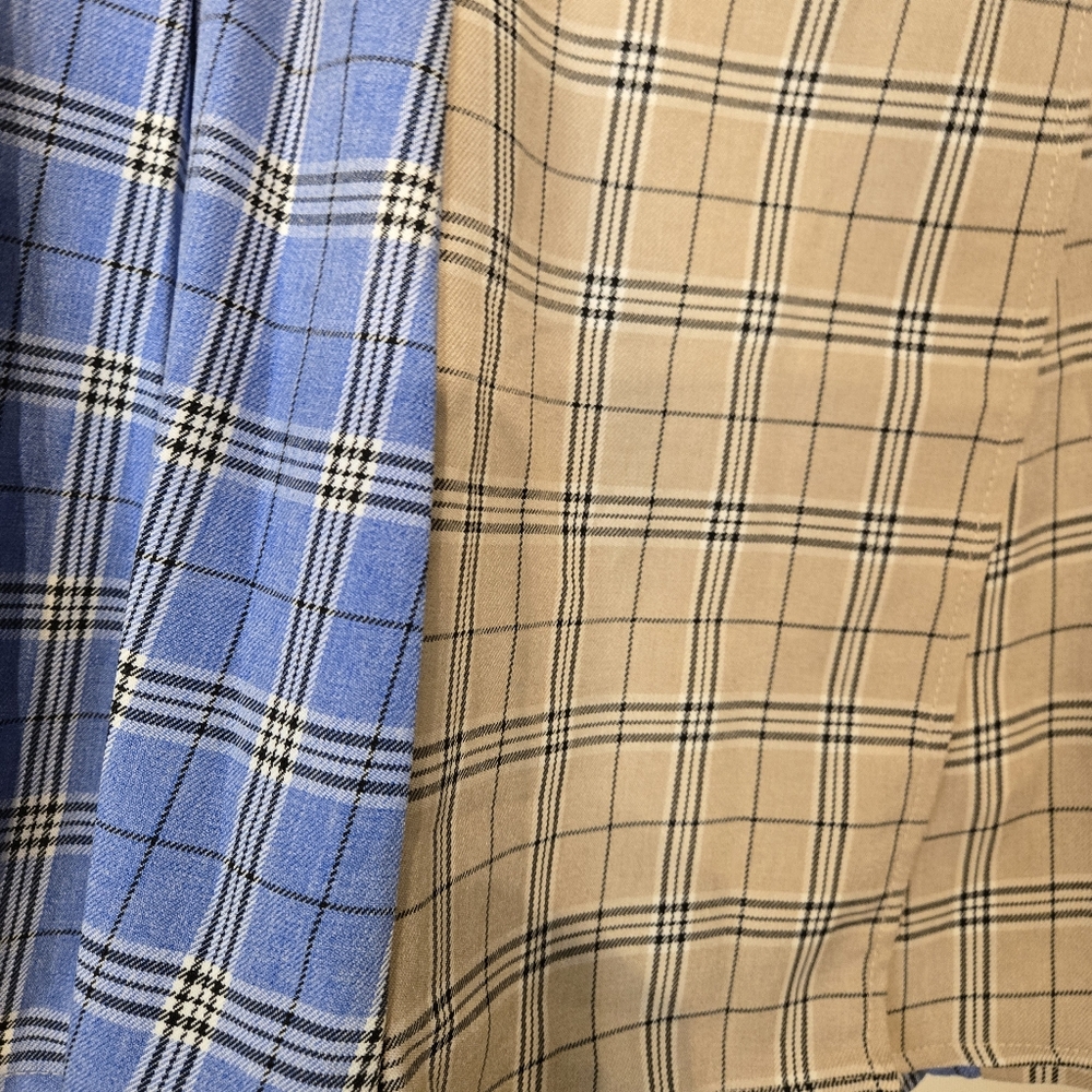 Nasty Gal Women's Size 10 NWT mixed check pleated mini skirt beige - Picture 8 of 10